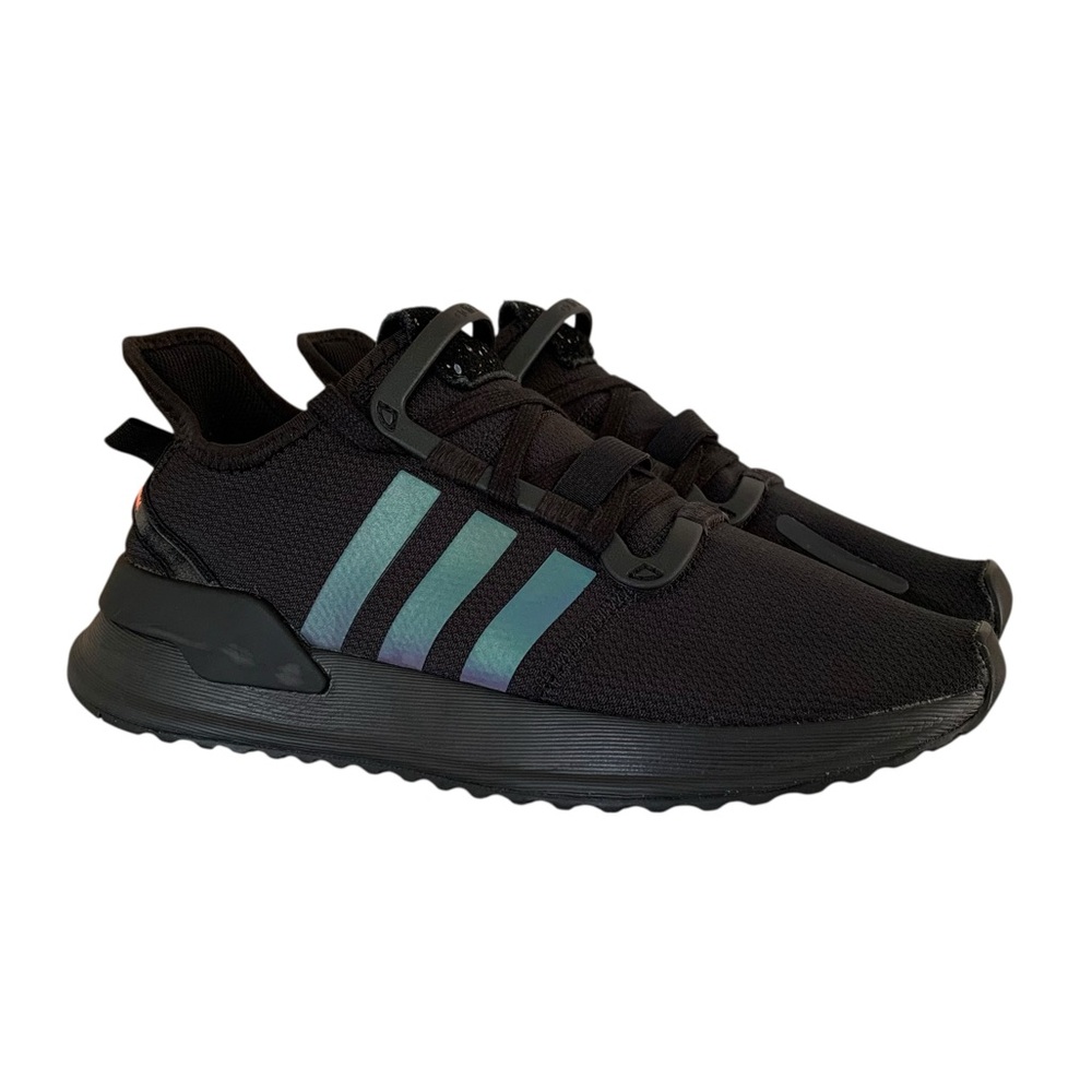 Adidas Black & Iridescent Stripe Sneakers M 6.5 & W 7.5 (Running Walking Unisex)